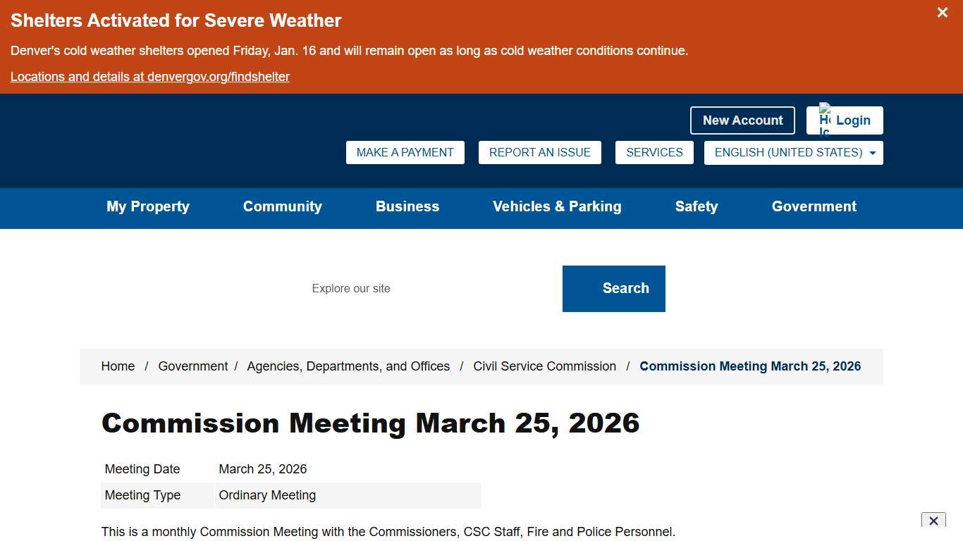 Commission Meeting March 25, 2026 - City and County of Denver